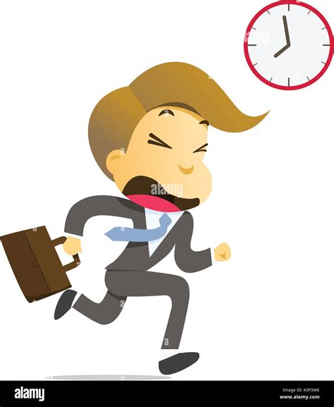 Running Late Young Person Stock Vector Images Alamy