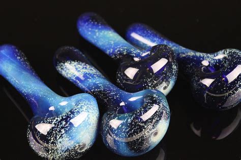 Galaxy Glass Pipe Cobalt Space Pipe Nebula Fumed Glass Pipe Etsy