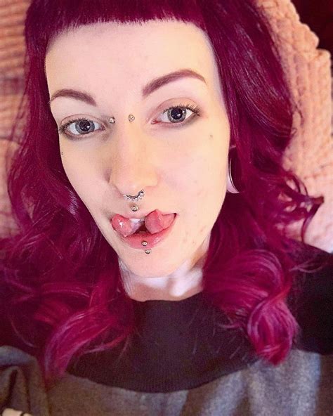 tongue split vertical lip and bridge piercing by chaiatcalm 🙏🏻 philtrum verticallip