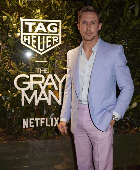 Ryan Gosling Shines In Tag Heuer At Gray Man Screening In London Something About Rocks