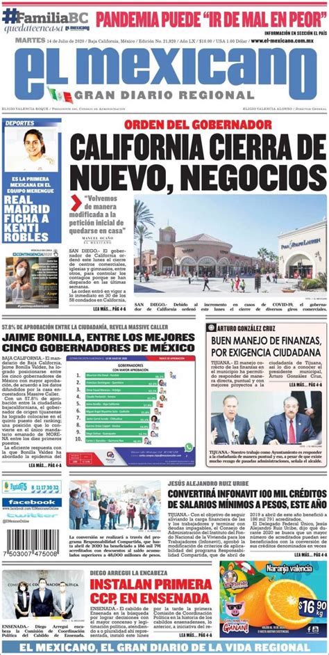 Periódico El Mexicano El Gran Diario Regional México Periódicos De