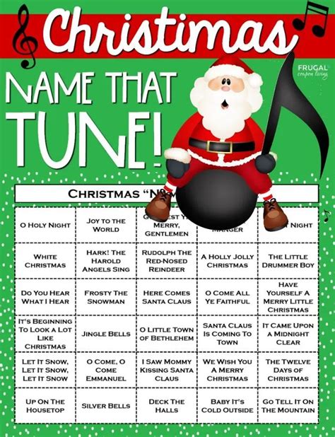 Christmas Name That Tune Printable And Game Directions Fun Holiday
