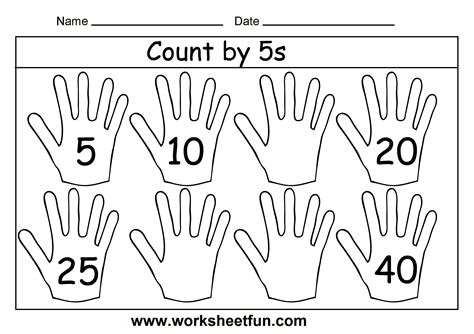 12 Worksheets Counting By 5s Printable