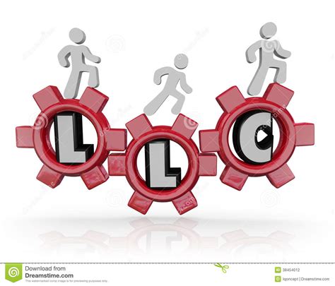 LLC Limited Liability Corporation Acronym People Walking Gears Stock ...