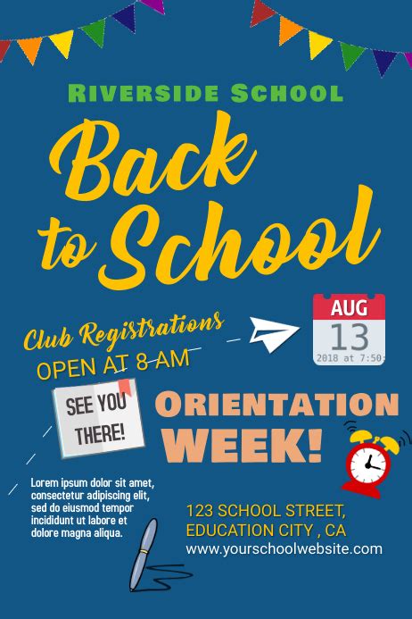 Back To School Orientation Template Postermywall
