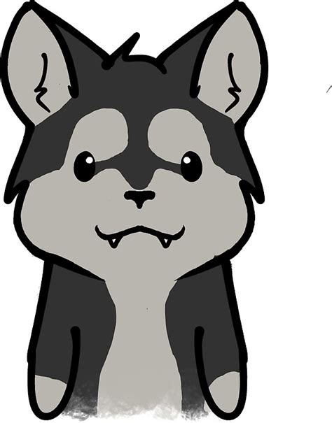 Cute Cartoon Digital Husky Dog Wolf Chibi Stickers By
