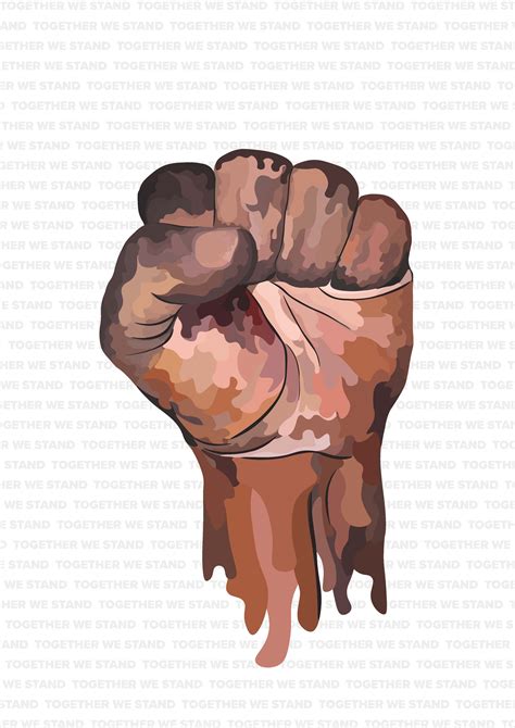 Together We Stand Black Lives Matter George Floyd Poster Print