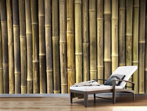 Wallpaper Mural Bamboo Wall Muralunique