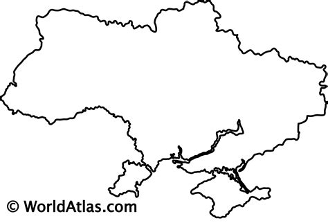 Ukraine Outline Map
