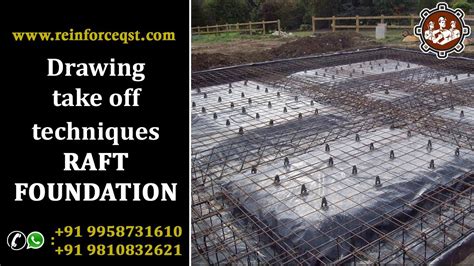 Drawing Take Off Technique Raft Foundation Structural Drawing Civil