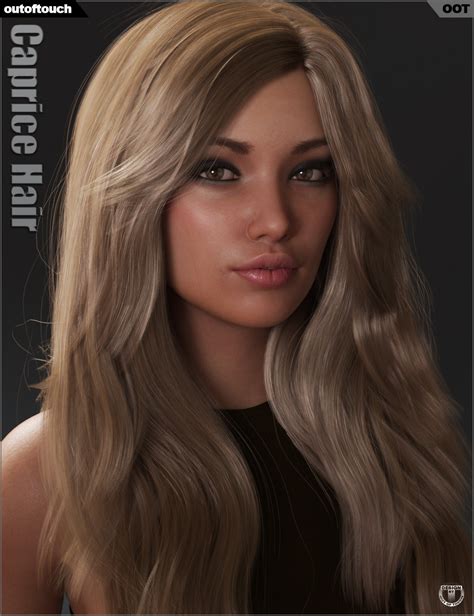 Caprice Hair For Genesis 3 And 8 Females Daz 3d