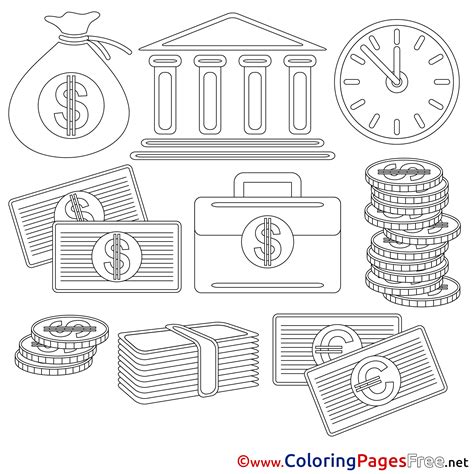 Bank Coloring Pages For Kids