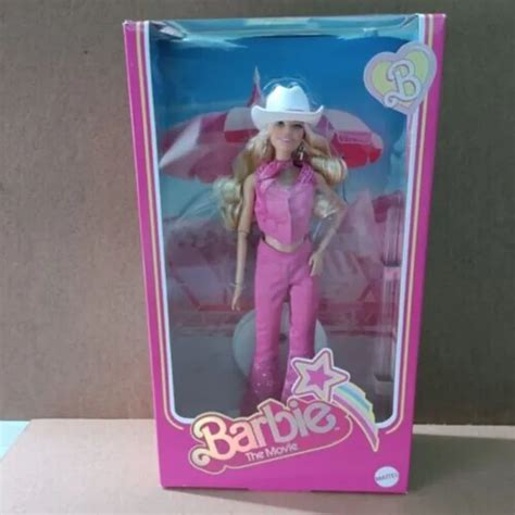 barbie the movie collectible doll margot robbie in pink western outfit new 135 00 picclick