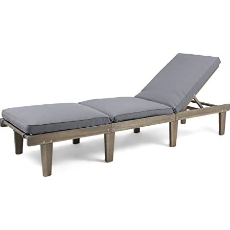 Amazon Com Christopher Knight Home Summerland Outdoor Mesh Chaise Lounge With Acacia Wood