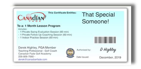 Golf tips, lessons & instruction. Golf Lesson Gift Certificates - Golf Lessons London ...