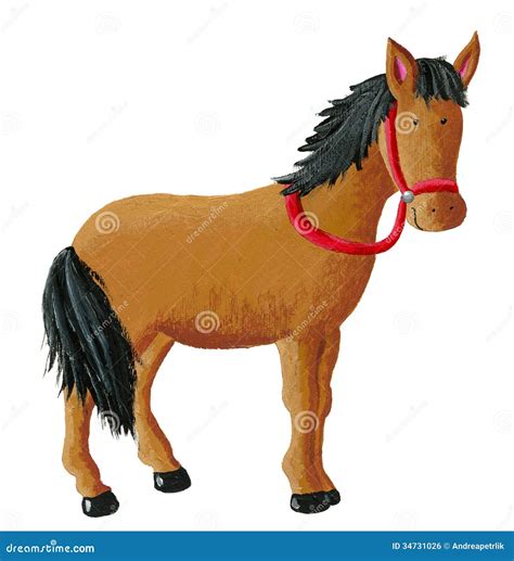 Funny Horse Cartoon Vector Illustration 43609220