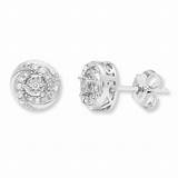 Sterling Silver Diamond Studs Pictures