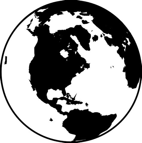 Globe Earth Clipart Black And White Free Images 4 Wikiclipart