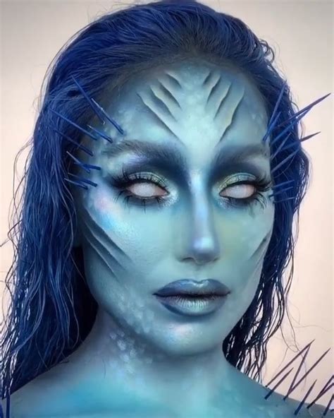 mermaid siren makeup look tutorial [video] mermaid makeup halloween monster makeup halloween