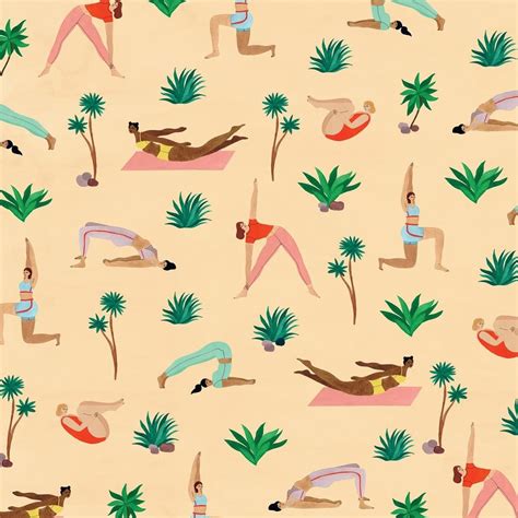 Yoga Wrapping Paper By Isabellefeliu For Wrapmagazine New Smug Fave