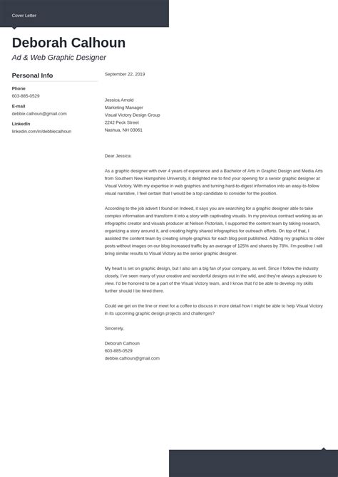 Graphic Design Cover Letter Examples And Ready To Use Templates