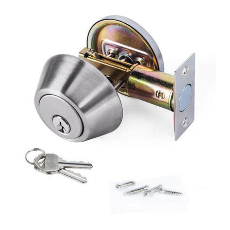 High Security Sus304 Single Cylinder Deadbolt Door Locks Plated Nickel