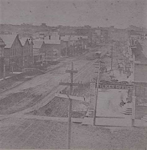 Vintage Photographs Omaha City Ne C1870 Early Telegraph Line With
