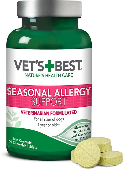 Vets Best Seasonal Allergy Support Dog Supplement 60 Count