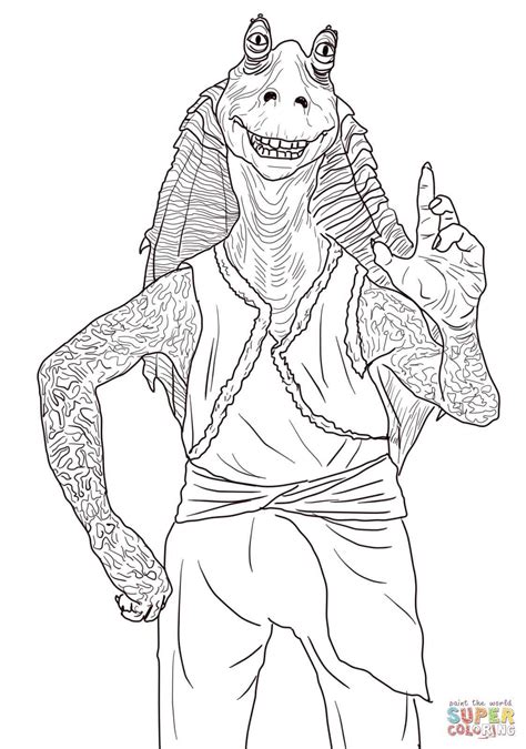 The empire strikes back (1980) and return of the jedi (1983). Jar Jar Binks Coloring Pages at GetColorings.com | Free ...