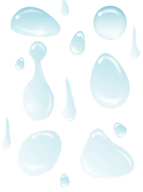 Water Drop Shape White Transparent Water Drop Shape On Vector Glass