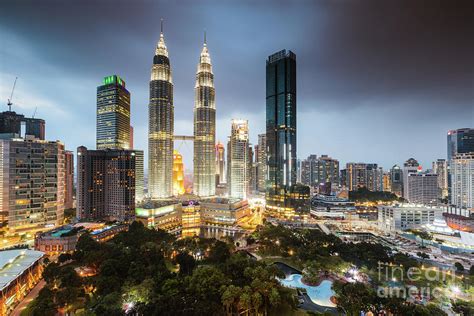 Area codes list for malaysia, kuala lumpur. Twin towers and skyline at dusk, KLCC, Kuala Lumpur ...