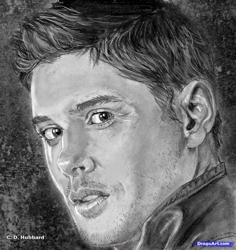 How To Draw Jensen Ackles Dean Winchester Supernatural Step By Step