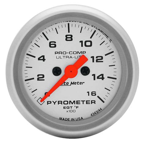 Auto Meter 4344 Ultra Lite Electric Pyrometer Gauge Kit