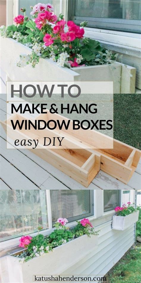 Easy flower window box diy how to make and hang window flower box. Easy Flower Window Box DIY | Window boxes diy, Window box ...