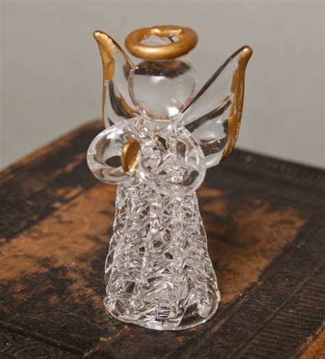 Vintage Small Glass Angel Figurine