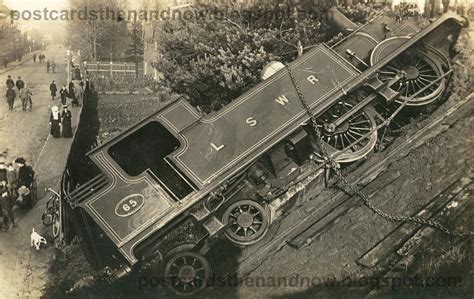 Rail Accident In Camberley Circa 1907 Railway Accidents Railway
