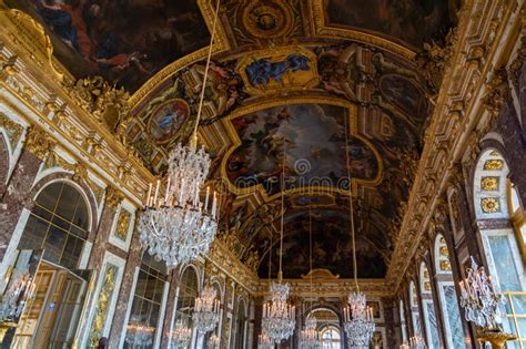 Hall Of Mirrors At Versailles Editorial Stock Photo Image Of Baroque