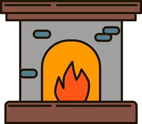Fireplace clipart. Free download transparent .PNG | Creazilla