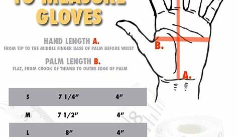size chart for men's gloves