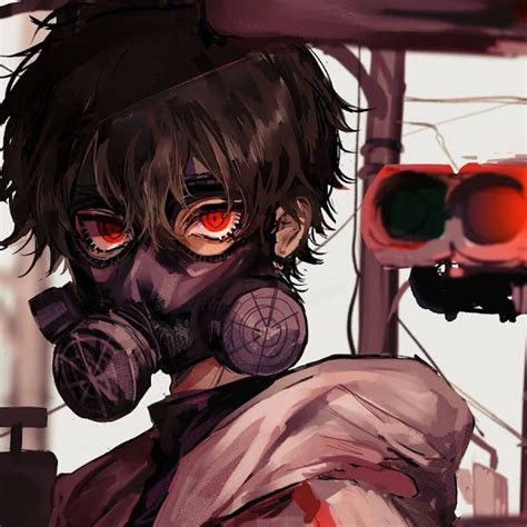 Anime Gas Mask Red Eye 4k 3840x2160 33 Wallpaper For