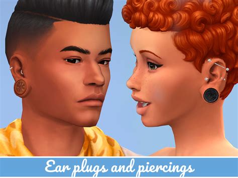 Gauges Piercing Sims 4 Piercings Ear Plugs Sims 4 Mm Cc Sims Four