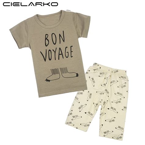 Cielarko Kids Boys Summer Clothing Sets Baby Cotton Unisex Sport