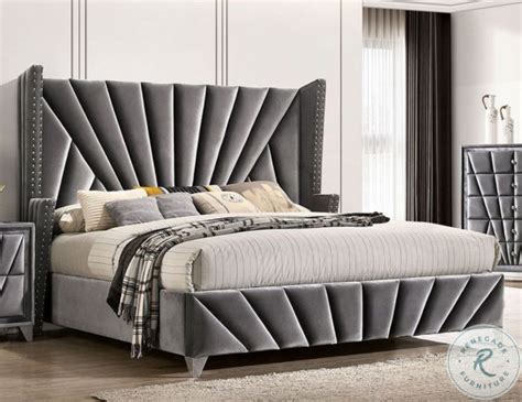 Carissa Gray King Upholstered Panel Bed