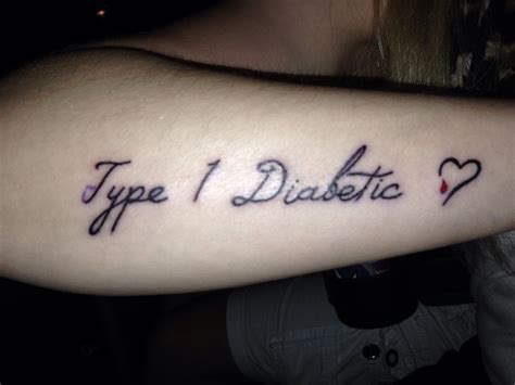 My New Type 1 Diabetes Tattoo T1D Diabetes Awareness Tattoos In