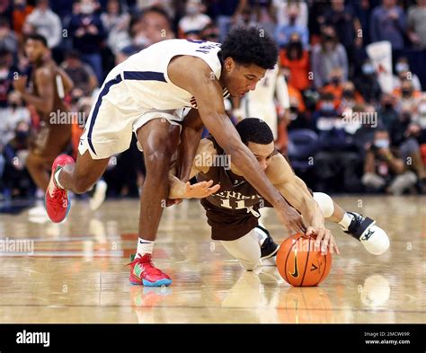 Virginia Guard Reece Beekman Left Goes After The Ball With Lehigh