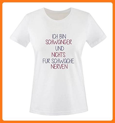 Comedy Shirts Ich Bin Schwanger Und Nichts Für Schwache Nerven Damen T Shirt Weiss Lila
