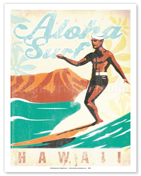 fine art prints and posters aloha surf hawaii surfer on longboard fine art prints and posters