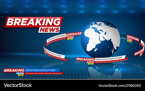 News Background Breaking News Royalty Free Vector Image