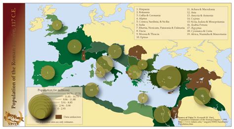 Population Of Roman Empire At Greatest Extent Ad 117