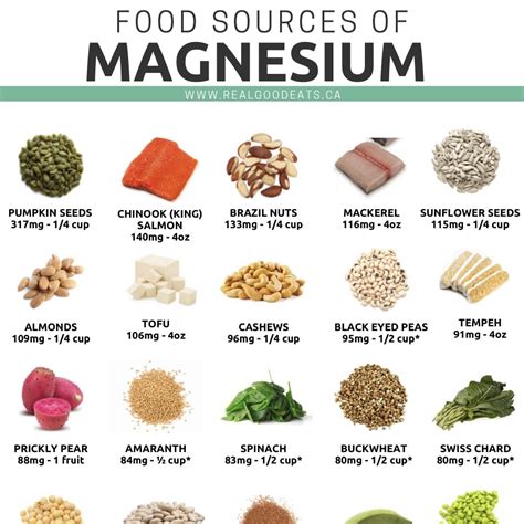 Magnesium Rich Foods List Printable PDF